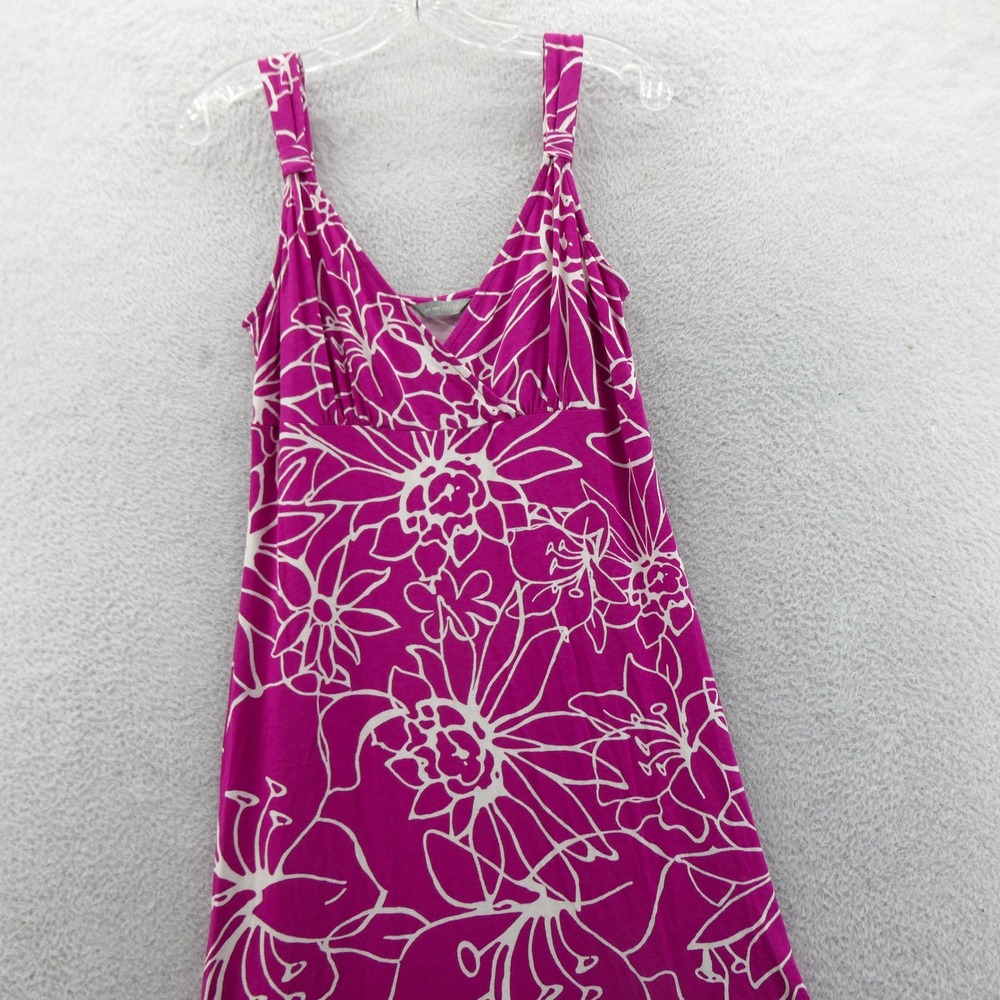 Per Una Dress Women Size 12 Long Vintage Pink Floral Sleeveless Viscose Midi - Picture 3 of 10
